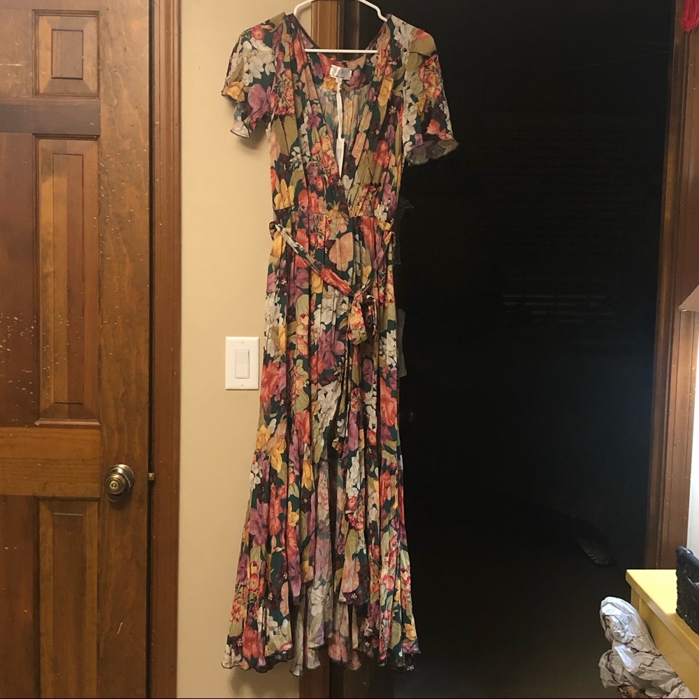 Johnny Was Strass wrap maxi dress